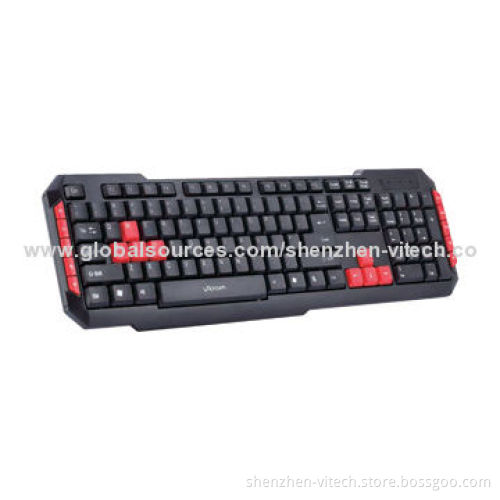 USB port, wired multimedia keyboard, switch life more than 5,000,000 times